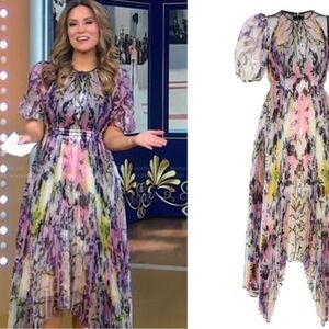 Bibhu Mohapatra
Puff Shoulder Printed Dress Floral Multicolor Dress no belt